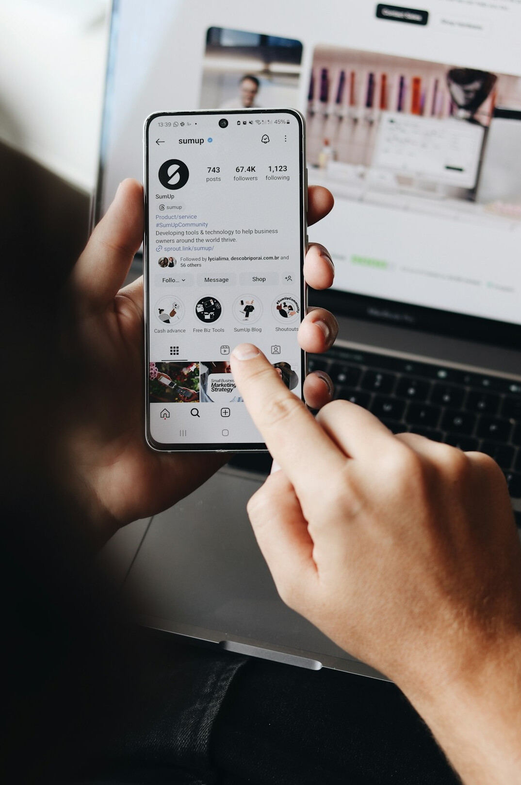 instagram feed on phone