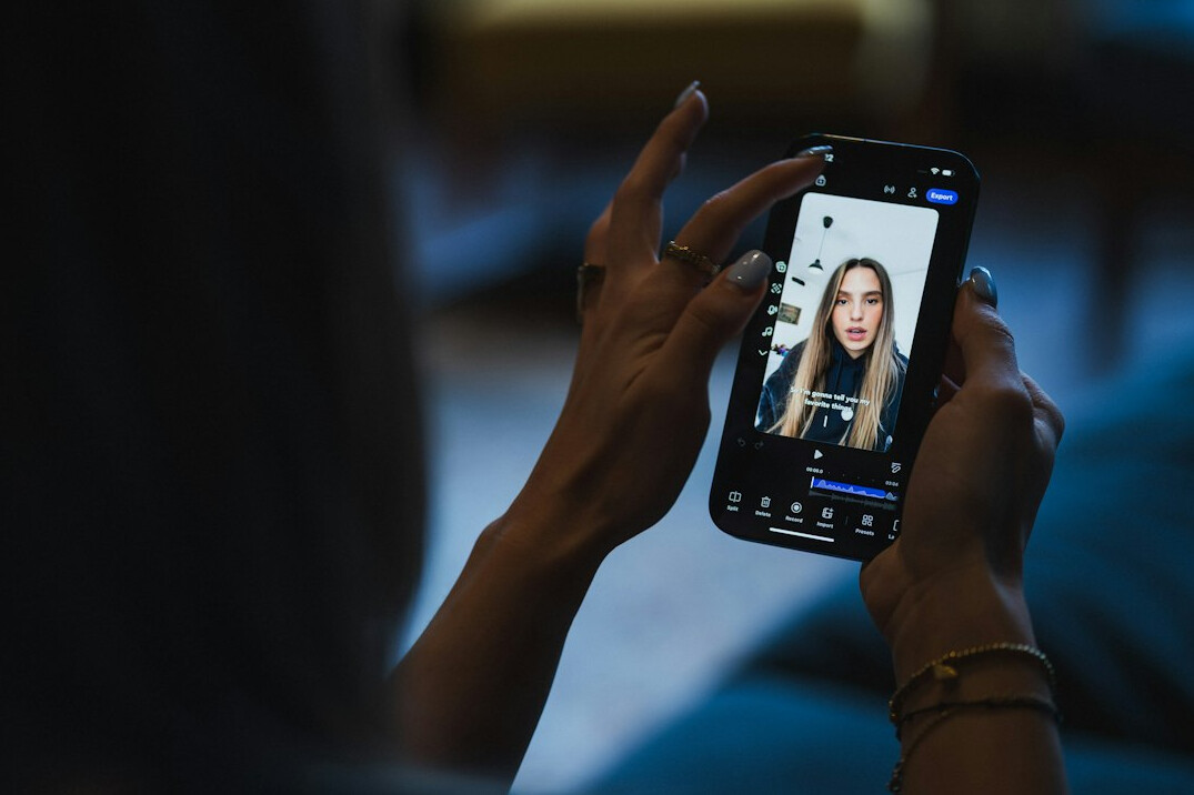 influencer posting on phone